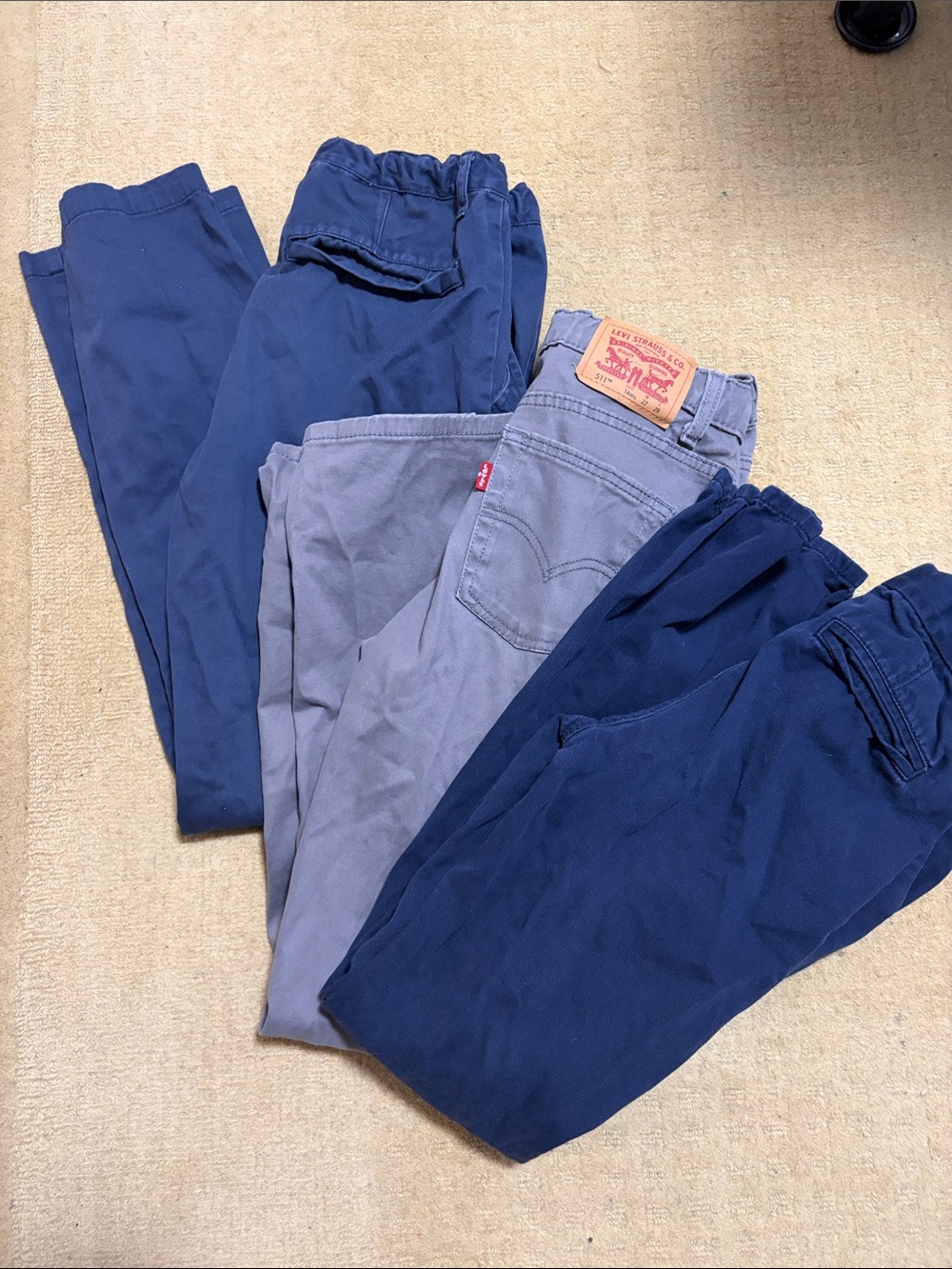 3 Pairs of Boys School/Uniform Pant Size 14 Slim/Adjustable waist